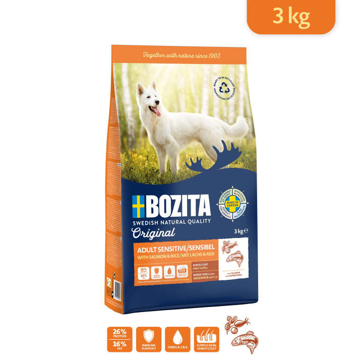 BOZITA Hunde-Trockenfutter Original Adult Sensitive Lachs